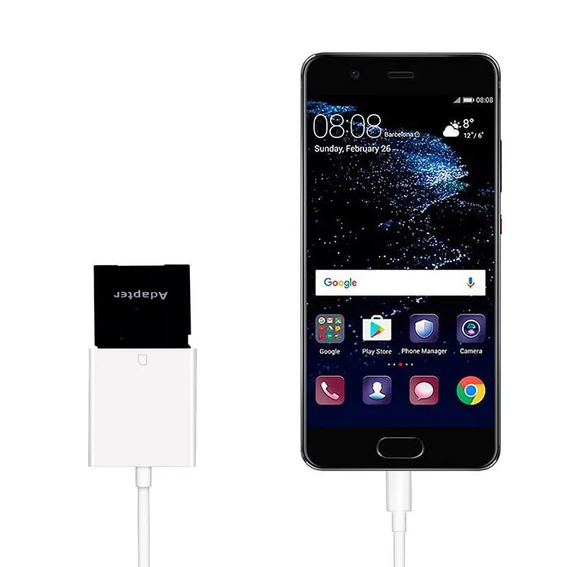 Считыватель карт памяти SD Micro OTG кабель для смарт-камеры адаптер Lightning Apple Android Samsung