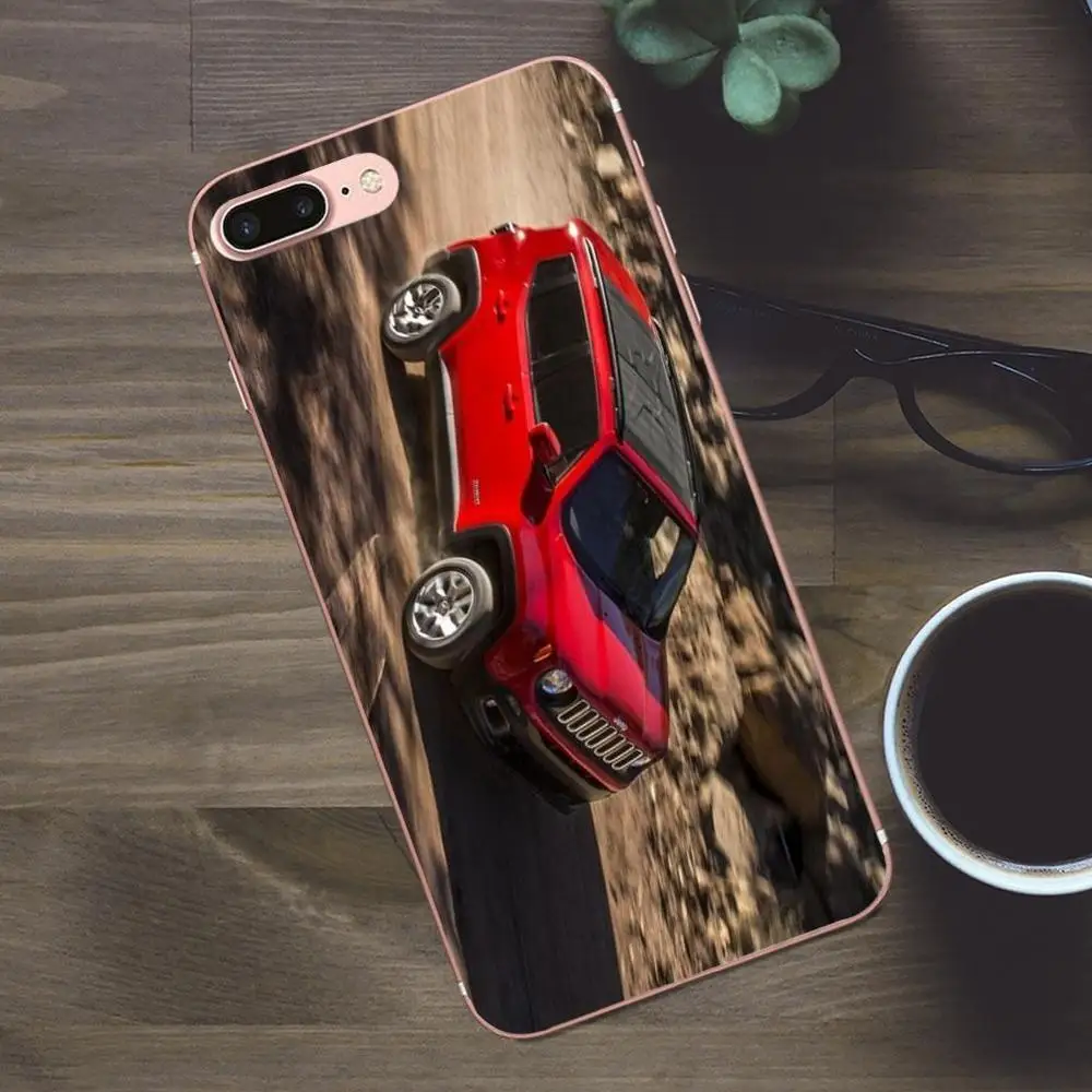Мягкий рисунок розовый красный Jeep Wrangler Suv Sport для Apple iPhone 4 4S 5 5C SE 6 6S 7 8 Plus X Galaxy A3 A5 J1 J2