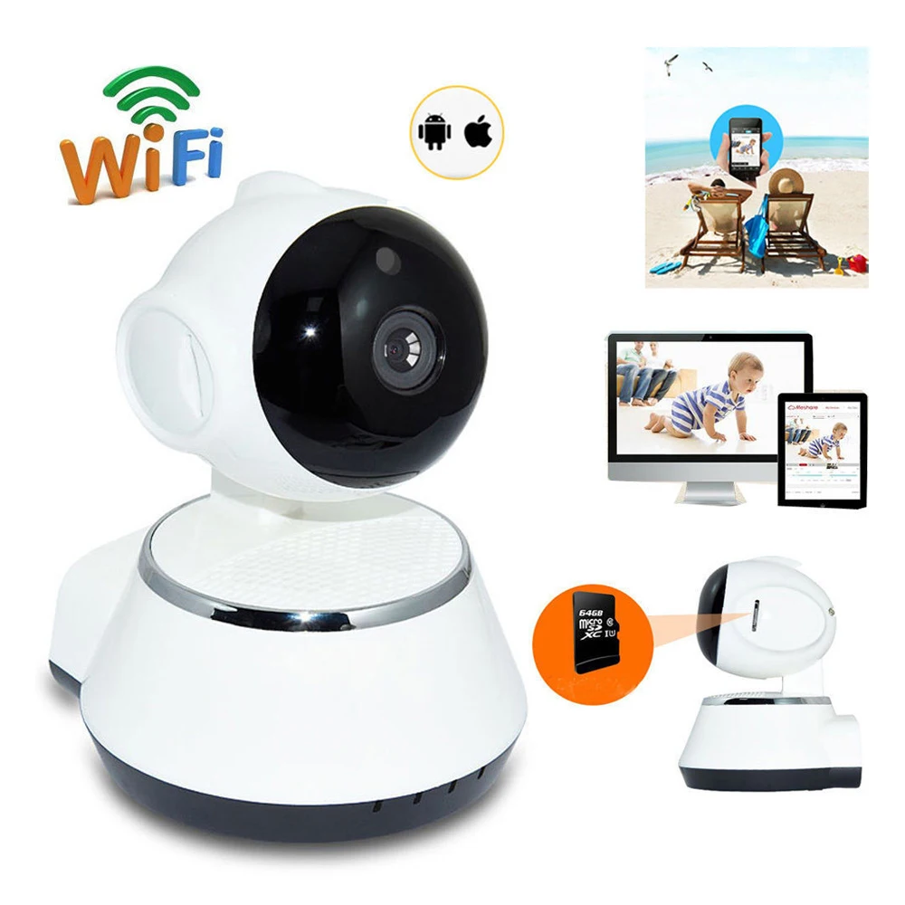 JCWHCAM 720P Сеть безопасности CCTV Wifi камера беспроводная 1 0 мегапиксельная HD цифровая