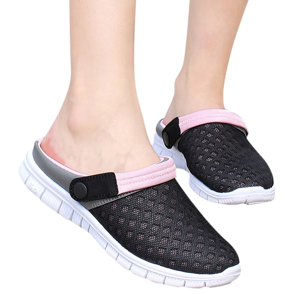 SAGACE Men Women Casual Shoes Couple Beach Sandal Mesh Breathable Flip Flops Shoes Shoes Sandles Sandals New Shoes Jul1