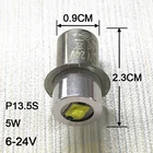 2 шт.лот P13. Лампа для фонарика, 0,5 Вт, 1 Вт, 5 Вт, 3 в, 4,5 В, 6 в, сменная Светодиодная лампа для фонарика