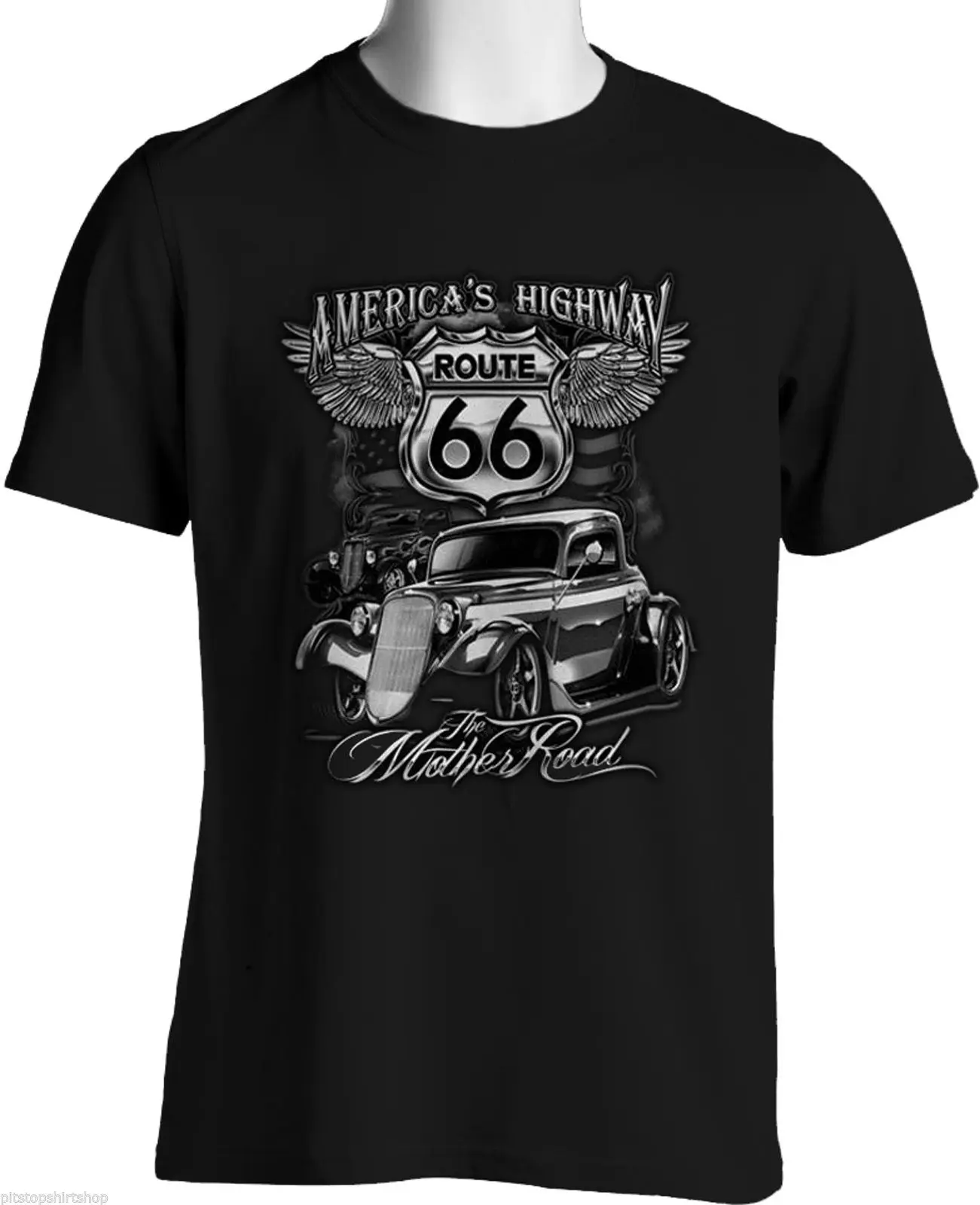 Route 66 футболки Rat Rod Mother Road Hot Rods сувенир мужские s маленькие до 6XL и высокие модные