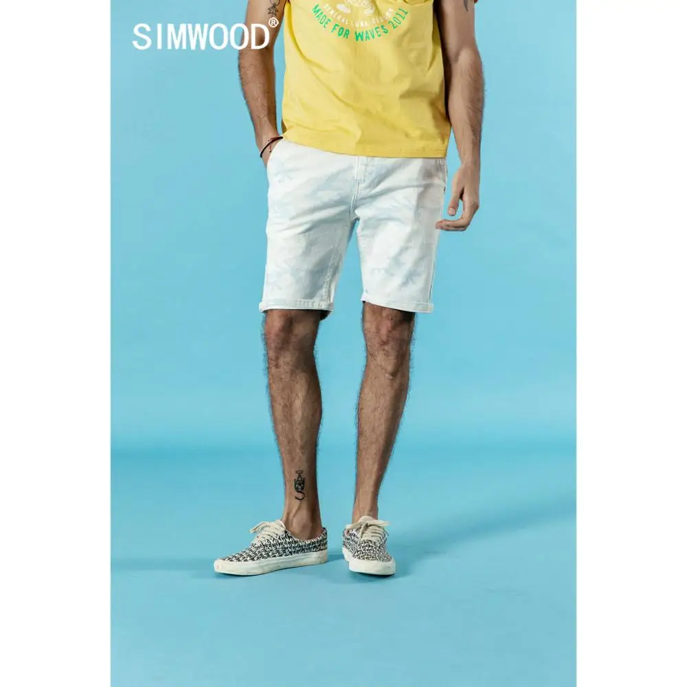Шорты из джинсовой ткани SIMWOOD повседневные хлопковые шорты до колена большие