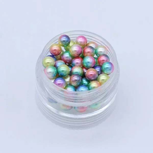 

3/4/5/6/8mm Red Colorful Multicolor No holes Round Imitation Garment Pearl For Fashion Jewelry Making 7#
