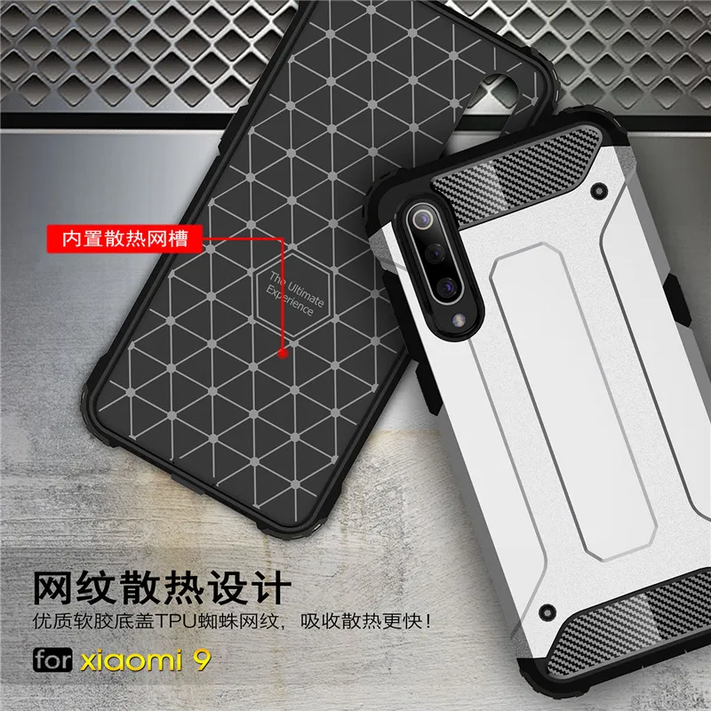 Противоударный чехол для Xiaomi Mi 9 армированный резиновый силиконовый Жесткий из