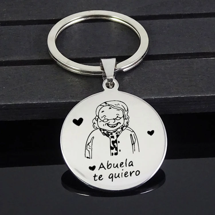 Брелок для ключей Abuela Te quiero llavero высококачественный брелок из нержавеющей стали с