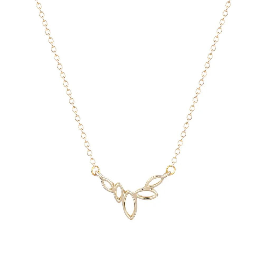 QIAMNI Personalized 10pcs/lot Wholesale Simple Leaf Dainty Necklace Jewelry Gift for Women and Girls | Украшения и аксессуары