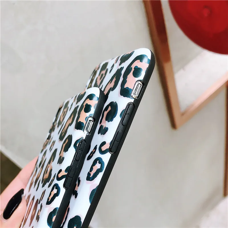 FLYKYLIN Leopard Case For iphone XS Max X XR 6 6S 7 8 Plus Phone Cases Retro Art Flwoers Back Cover Soft TPU Silicone Coque Capa |