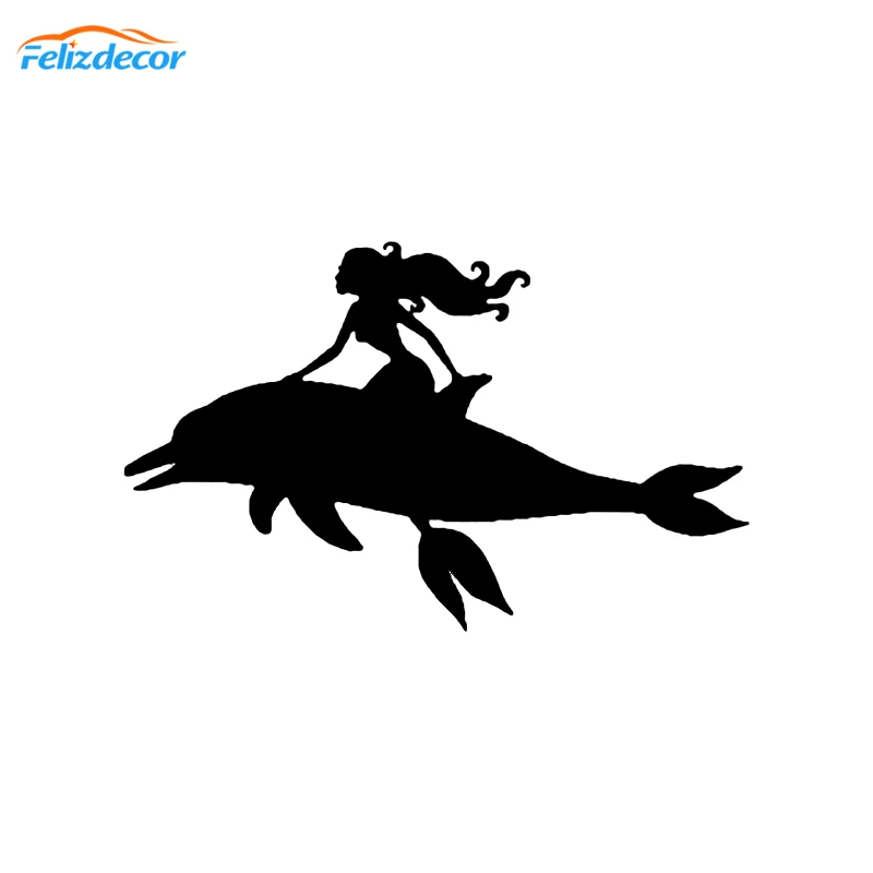 20 см в ширину наклейка на автомобиль Русалка Дельфин море океан морская тематика