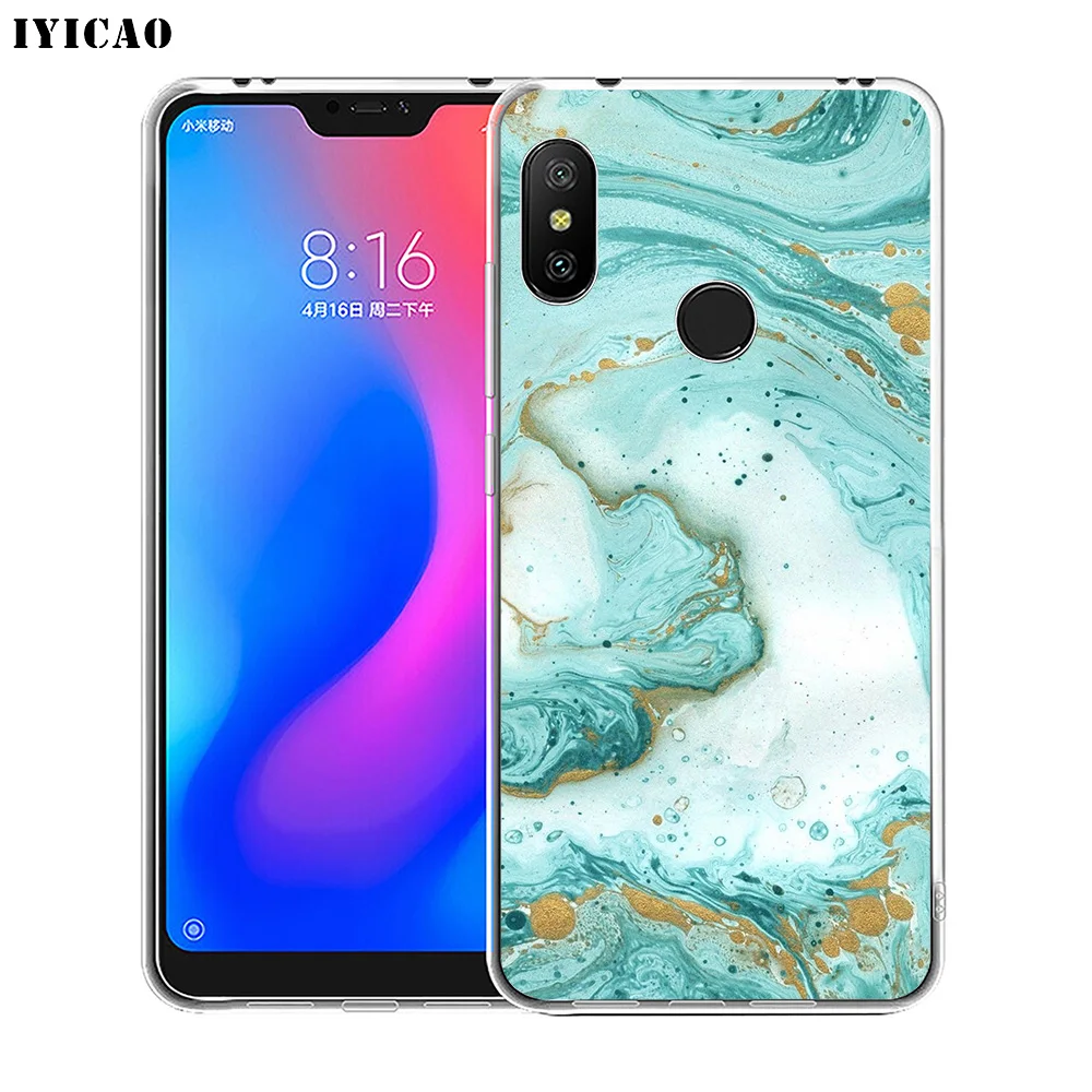 IYICAO золотой мраморный коллаж Модный мягкий силиконовый чехол для телефона Xiaomi