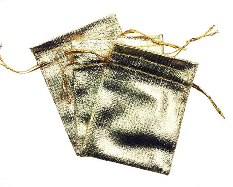 

30pcs 7*9cm gold bags woman vintage drawstring bag for Wedding/Party/Jewelry/Christmas/Gift diy handmade Pouch Packaging Bag