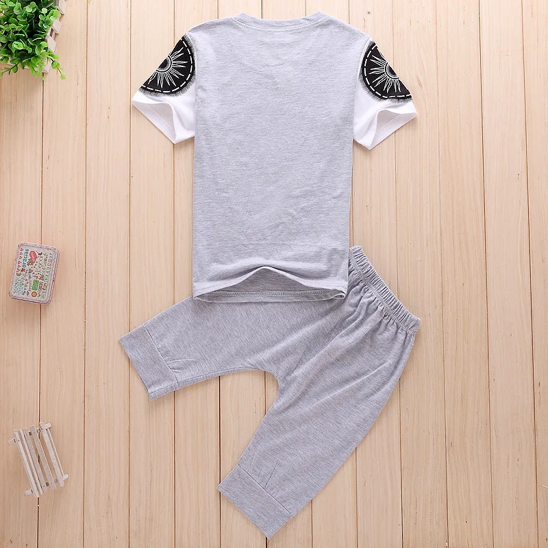 

Wholesale / 4 Sets Summer Boys Clothes Sport Set Fashion Casual O-neck Children's Clothing Sets For Height 90-120cm