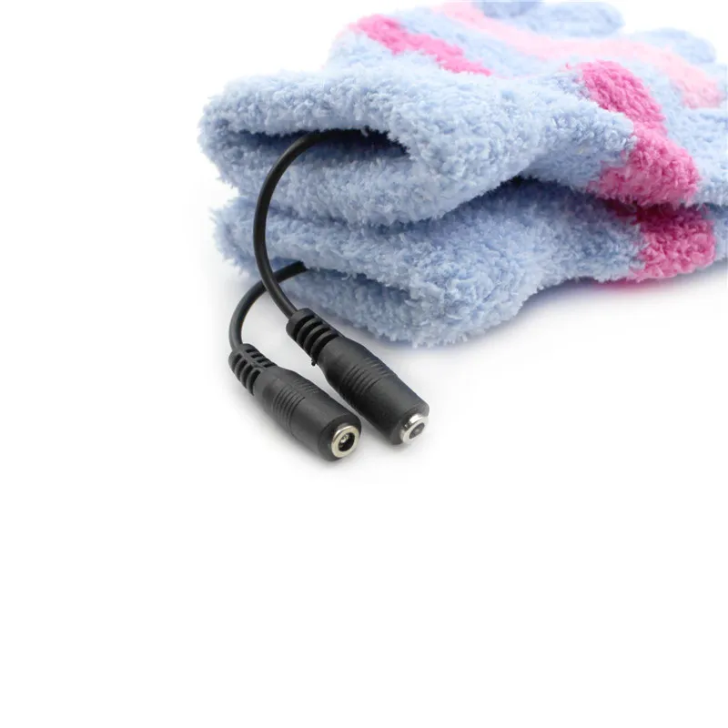 Перчатки без пальцев с подогревом питанием от USB для офиса Осень зима теплые
