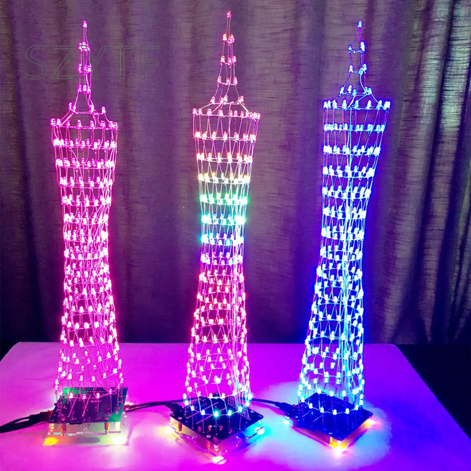 DIY Светодиодная лампа Кантонская башня Набор беспроводной пульт дистанционного