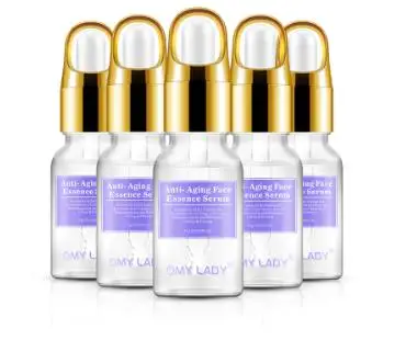 5pcs OMY LADY 5 шт. Антивозрастная эссенция для лица Сыворотка шесть пептидов коллаген Гиалуроновая кислота эссенция увлажняющая питательная нежная осветляющая - Вес нетто: 5pcs