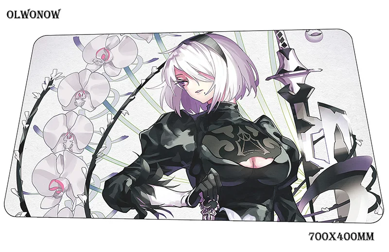 Nier коврик для мыши Офисный Компьютерный коврик 70x40 см Игровой Коврик Большой 3d коврик для мыши Клавиатура игры ПК геймер стол - Цвет: size 700x400x2mm