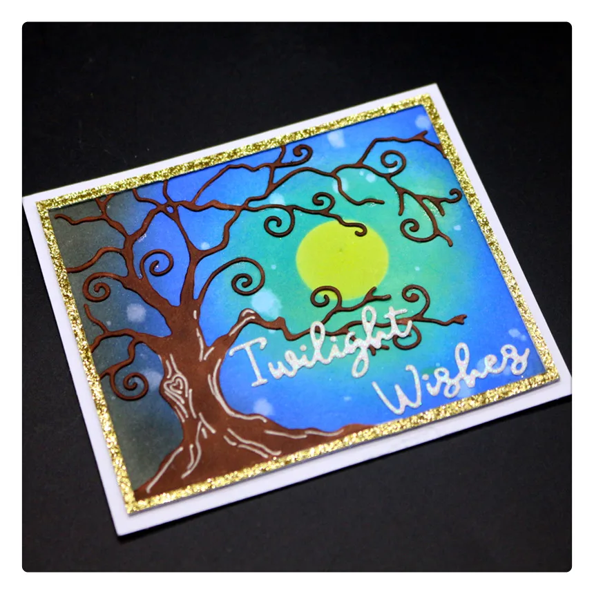 Металлические Вырубные штампы YINISE с изображением дерева для рельефной