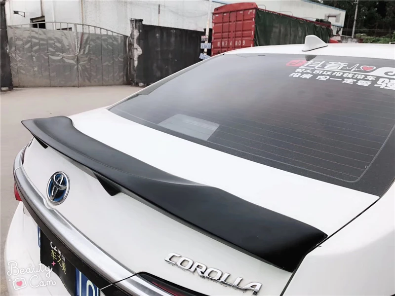 Использовать для Toyota corolla спойлер 15 16 17 18 год Левин Глянцевая углеродное волокно/FRP заднее крыло R стиль аксессуары