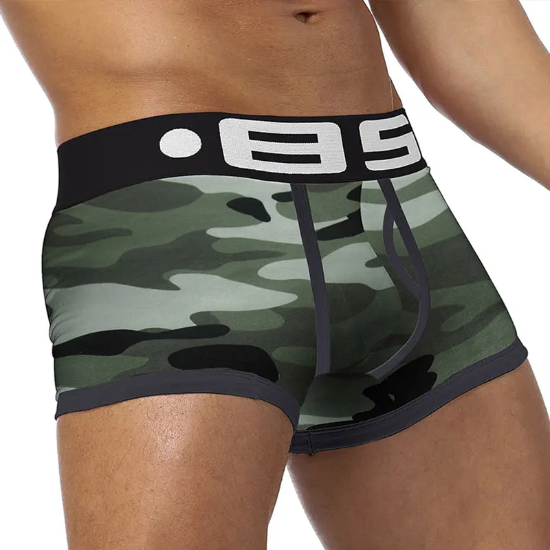 Боксеры мужское нижнее белье сексуальные сетчатые u-образные трусы Cueca мужские