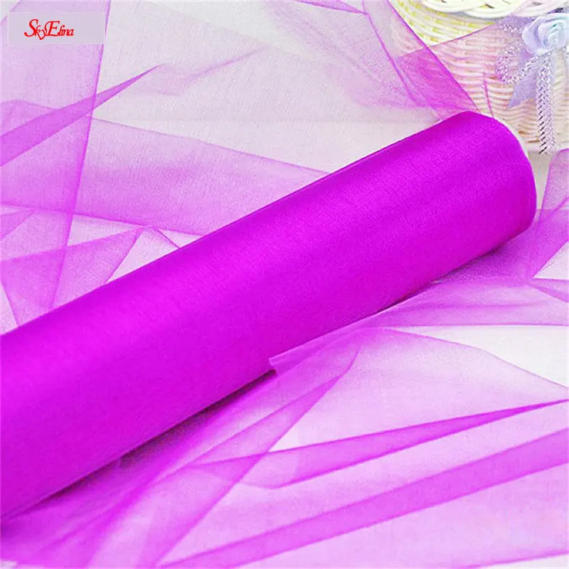 (5 м/лот) 48 см Широкий отвесный фатиновый рулон из органзы для свадебной вечеринки