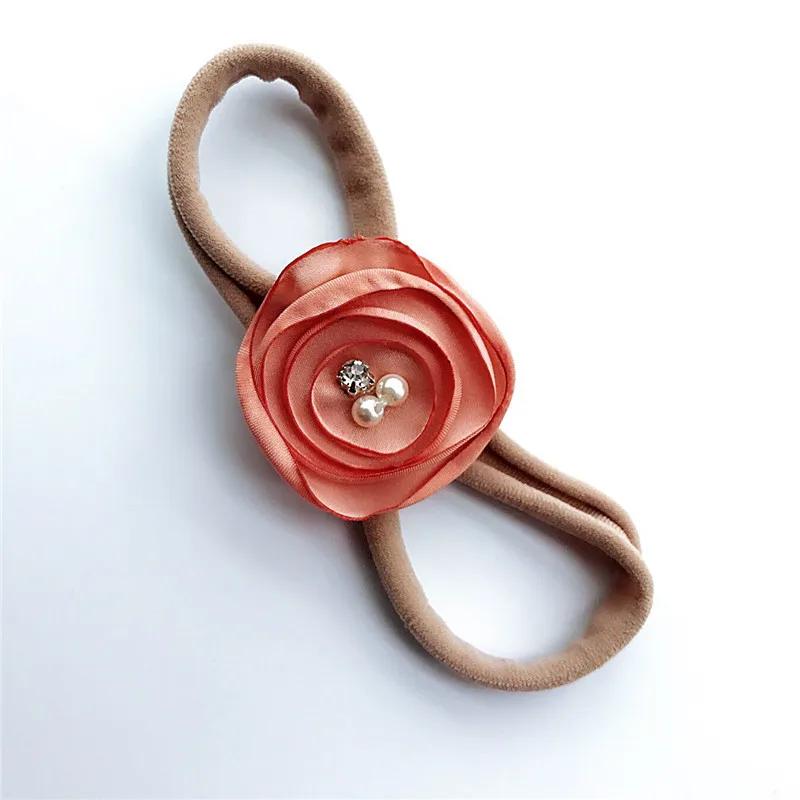 Лента кружевная с жемчужинами и цветами 3 шт./компл. резинка для волос девочек