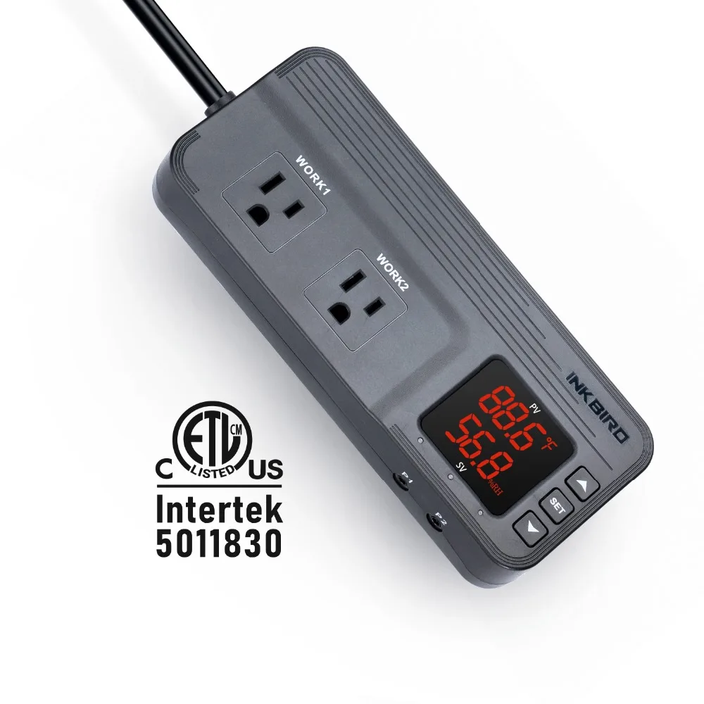 Inkbird 120 В 15A 1800 Вт комбинированный регулятор температуры и влажности ITC-608T цифровой Предварительно проводной выход гигростат термостат