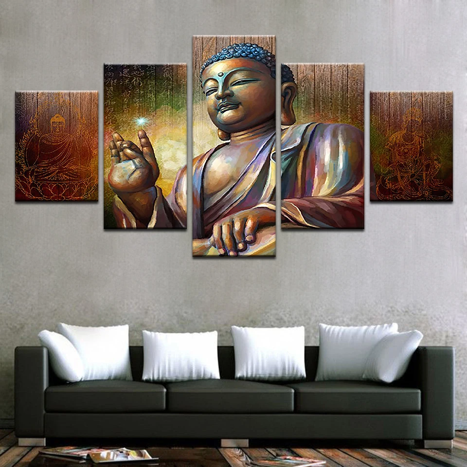 5 шт. настенные картины с Буддой шт.|meditation paintings|canvas picturehd prints |