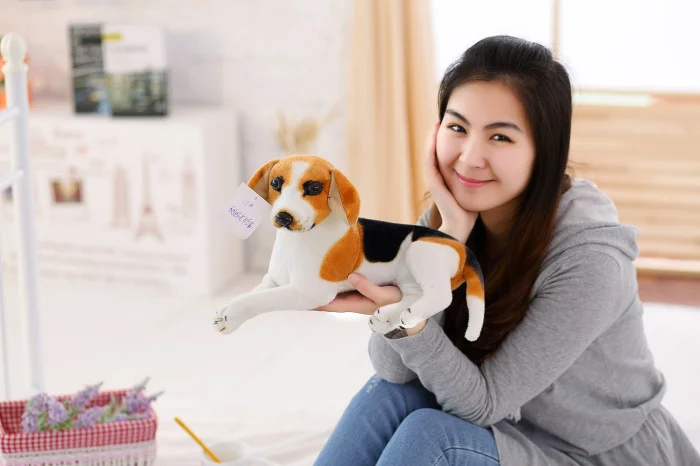 

cute simulaiton stuff beagle dog toy lying beagle dog doll gift about 35cm