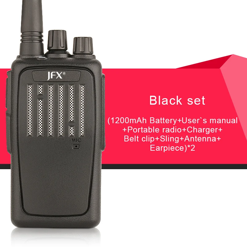2 ШТ. JFX A18Plus Walkie Talkie 5 Вт 16 Канала Clear Двухстороннее Радио Полевой ресторан