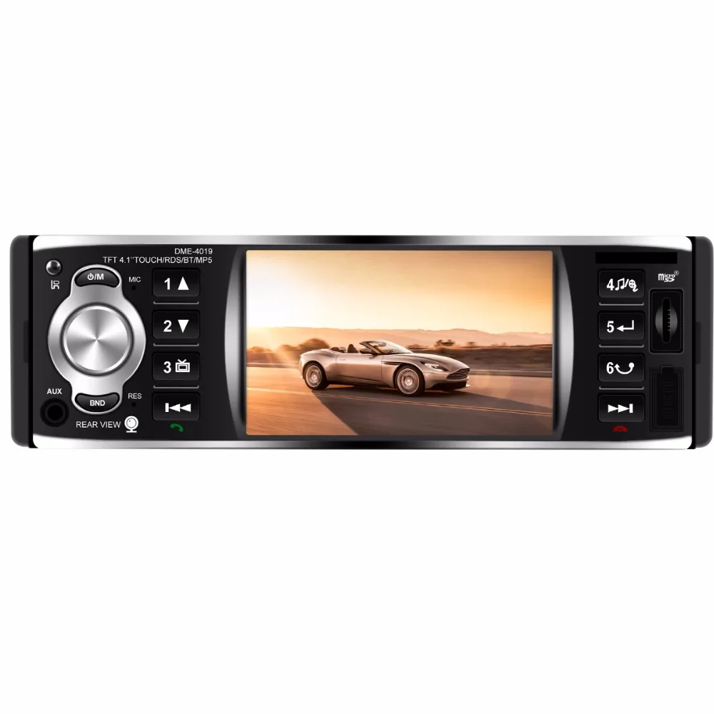 1 Din Автомобильная Радио 4 &quotTFT сенсорный экран аудио стерео USB FM RDS Bluetooth Камера