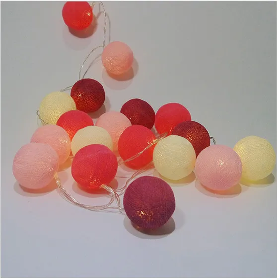 Гирлянда светодиодная с хлопковыми шариками 20 светодиодов|led battery string lights|led poweredled