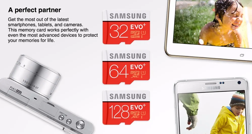 Карта Microsd SAMSUNG 256G 128 Гб 64 ГБ 32 ГБ 16 ГБ 8 ГБ 100 МБ/с./с класс 10 U3 U1 SDXC класс EVO+ Micro SD карта памяти TF флэш-карта