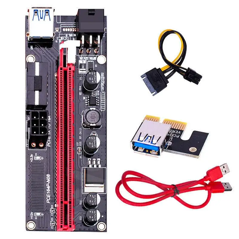 MLLSE PCI-E 60 см VER009S Riser Card PCIe 1x к 16x USB 3 0 кабель для передачи данных Bitcoin Mining | Компьютеры