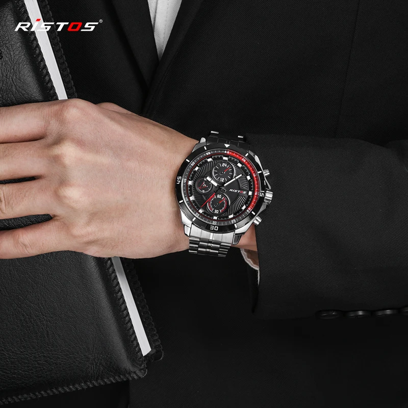 2018 бренд RISTOS Reloj Masculino полностью из нержавеющей стали часы для экстремального