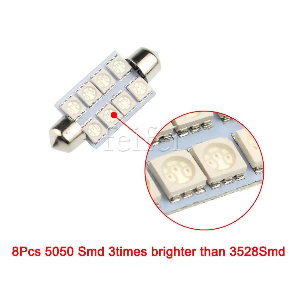 6X 8 SMD 5050 6411 42 мм Географические карты купола Интерьер лампы 578 211 212 синий|interior