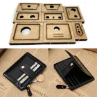 Японское стальное лезвие, штамп, резак, унисекс, кожаный кошелек, шаблон для короткого кошелька, кошелек на молнии, держатель для карт 12,8x5x1 см