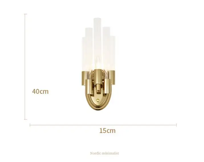 Postmodern light luxury crystal wall lamp designer living room bedroom bedside hotel aisle staircase background | Лампы и освещение