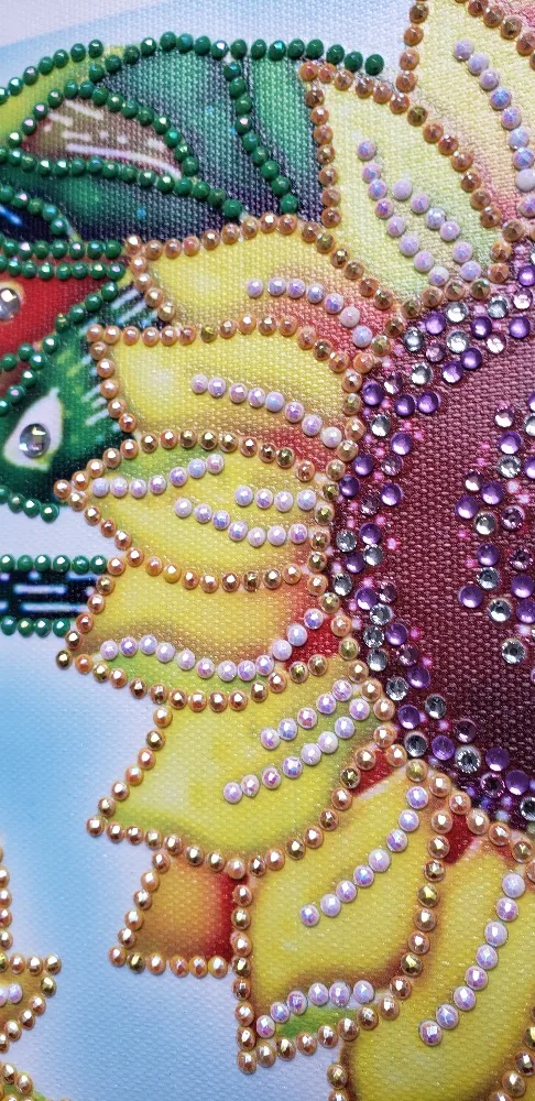 

5D Gift Diamond Embroidery Craft DIY Cross Stitch Modern Art Sunflower Without Frame Special Shaped Partial Painting Rhinestones