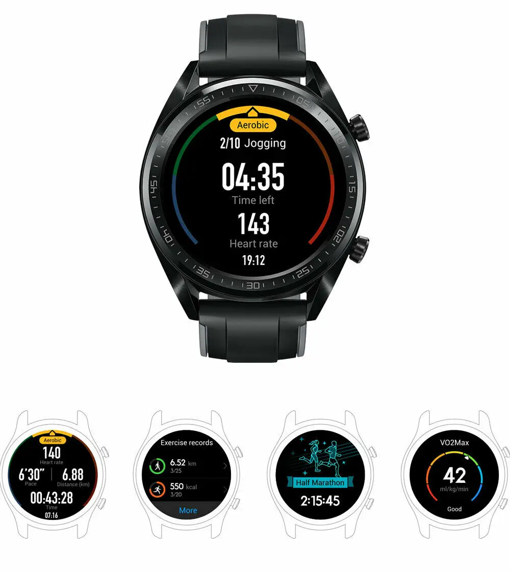 Huawei Watch GT уличные Смарт-часы Экстра длинный срок службы батареи gps научный тренер