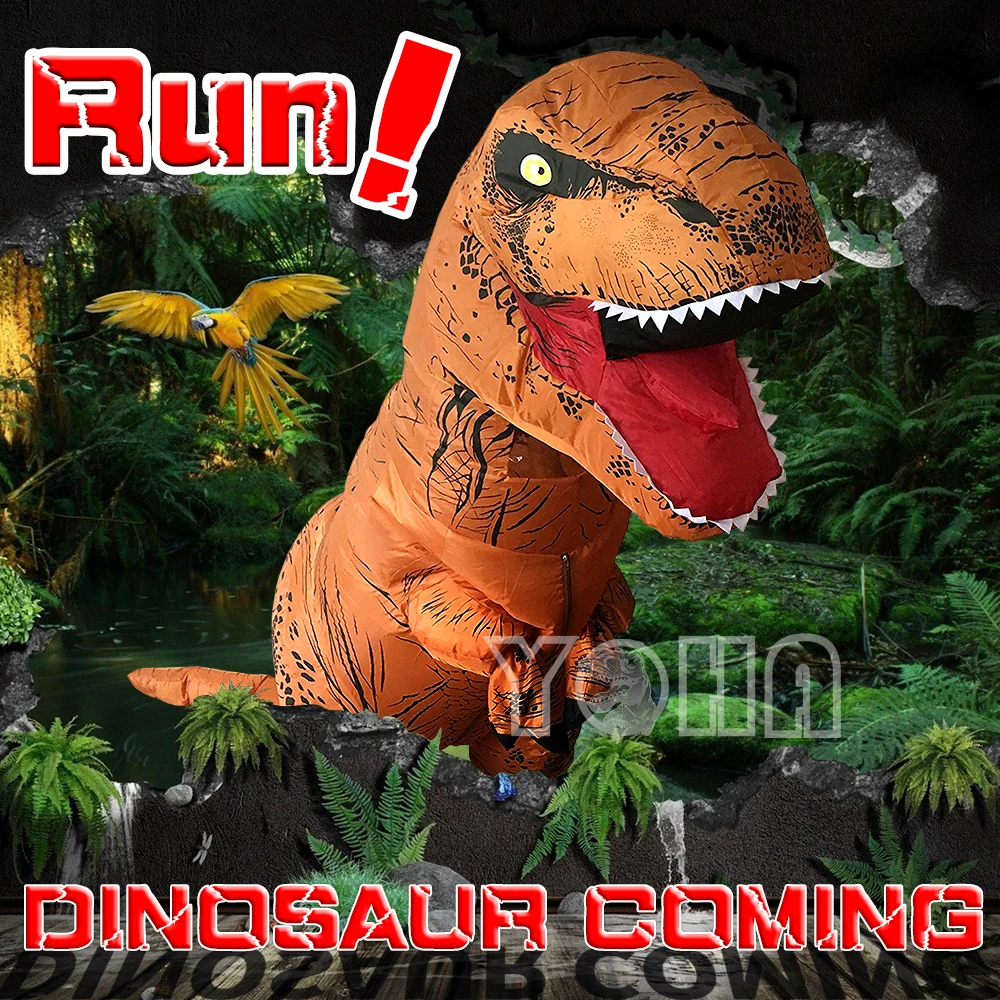 Костюм динозавра Т-костюм надувной костюм Юрского периода для Хэллоуина