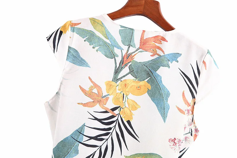 OMONSIM women vintage v-neck short-sleeved ruffled print dress casual retro female dresses vestidos mujer 0335 | Женская одежда