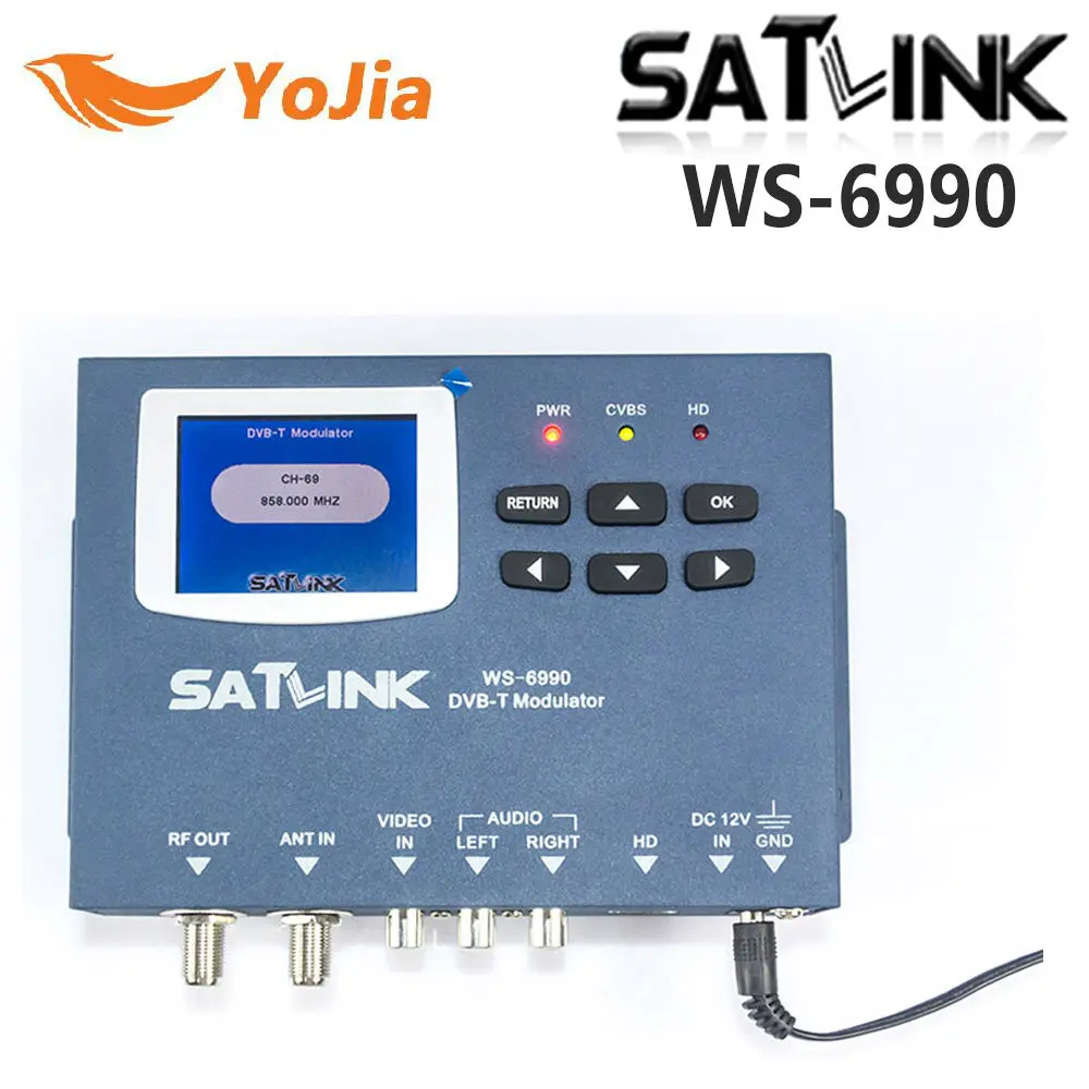 Yojia DVB-T Satlink WS-6990 наземный искатель 1 Route DVB-T модулятор/AV/HD WS-6990 Satlink 6990 цифровой измеритель