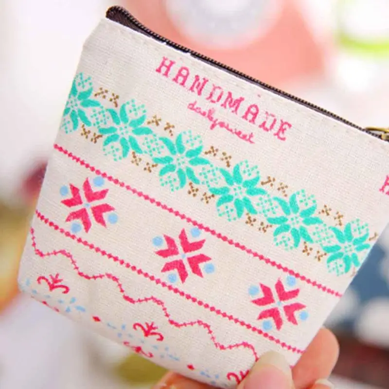 

Transer Fashion cute print Zipper Pencil Case Cute Portable Key Coin Purse Makeup Bag Canvas drop shipping B6 30