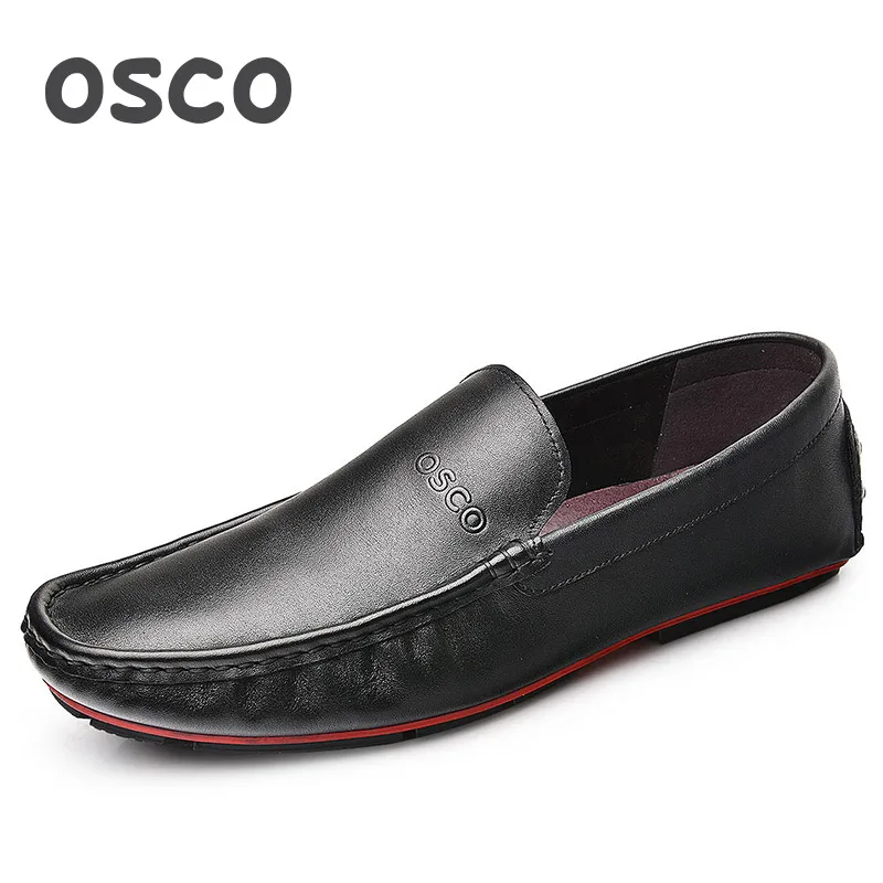 OSCO/Летняя модная обувь в горошек Мужская из натуральной кожи британском стиле