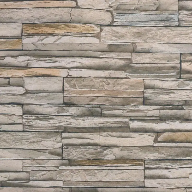 

3D Wallpaper Bedroom Living Mural Roll Modern Faux Brick Stone Wall Background