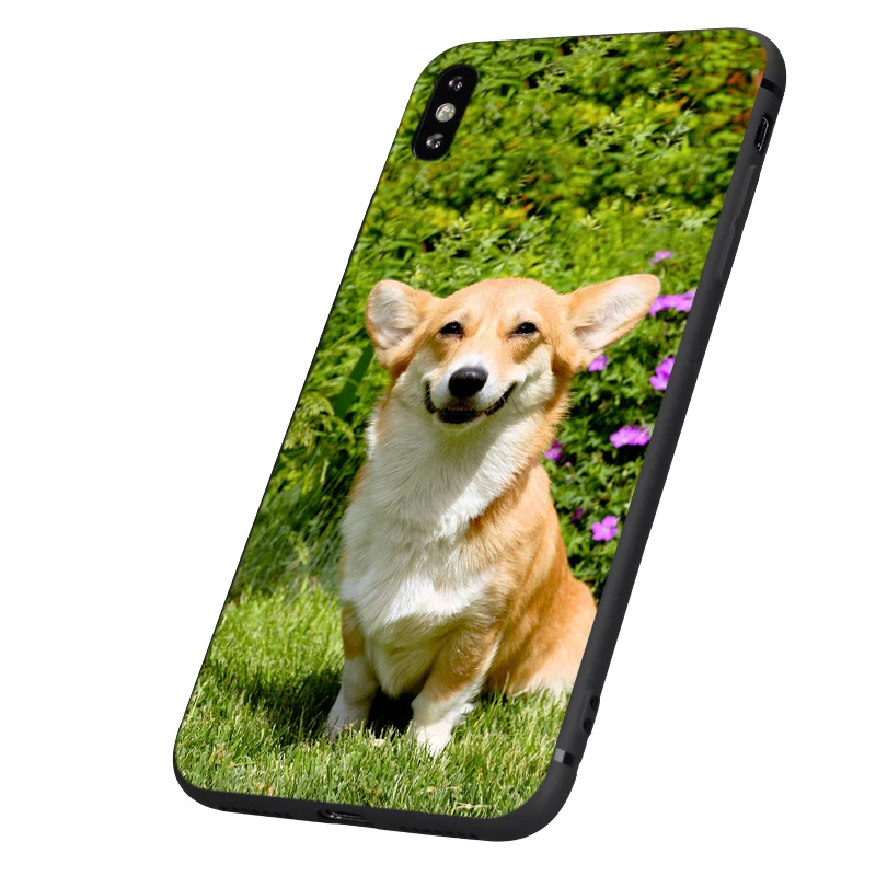 Черный чехол из ТПУ для iphone 5 5s se 6 6s 7 8 plus x 10 силиконовый XR XS 11 pro MAX с корги собакой