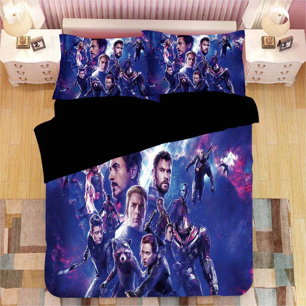 Комплект постельного белья с 3D принтом Мстители пододеяльники Marvel Железный человек Тор Капитан Америка постельное белье(без простыни - Цвет: 5