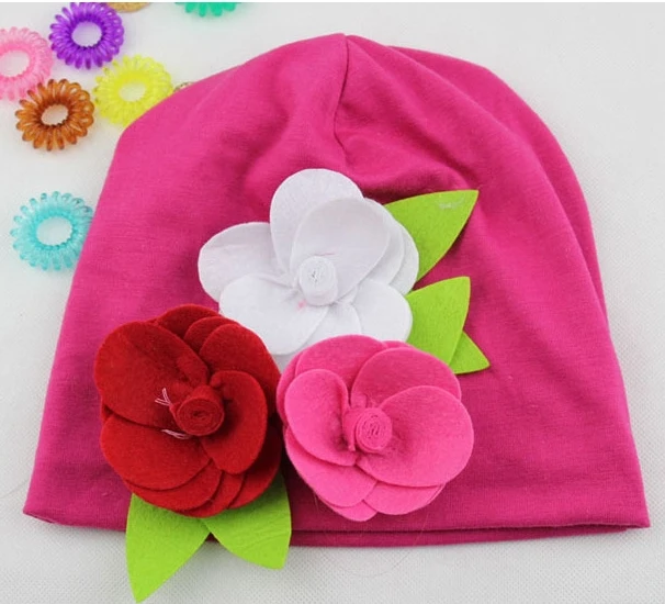 Детские шапки с цветочным принтом Модные реквизит для фотографирования