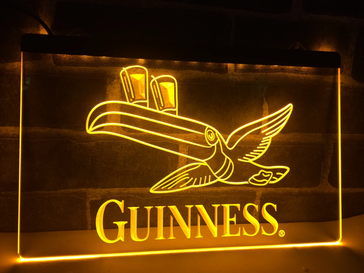LA012- Guinness Toucan пивной бар паб клуб светодиодный ная неоновая световая вывеска