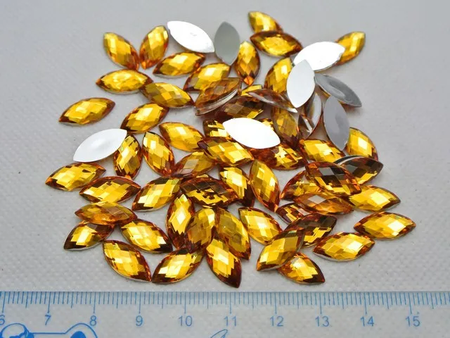 100 шт. разноцветные акриловые конский глаз с плоским основанием стразы без